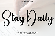 Stay Daily, a Handwritten Font by FreshTypeINK (Thumbnail 1 of 6)