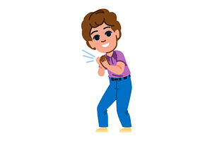 Happy child clapping hands and, a Texture Illustration by pikepicture