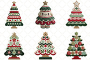 Crochet Christmas Tree Clipart, an Illustration by Black Bird Studio (Thumbnail 6 of 6)