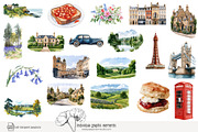 100 watercolour England clip art, a Person Illustration by Poppy Lane Studio (Thumbnail 2 of 10)