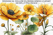 Whimsical Yellow Flowers Spring PNG, an Illustration by Canvas Craft (Thumbnail 1 of 7)