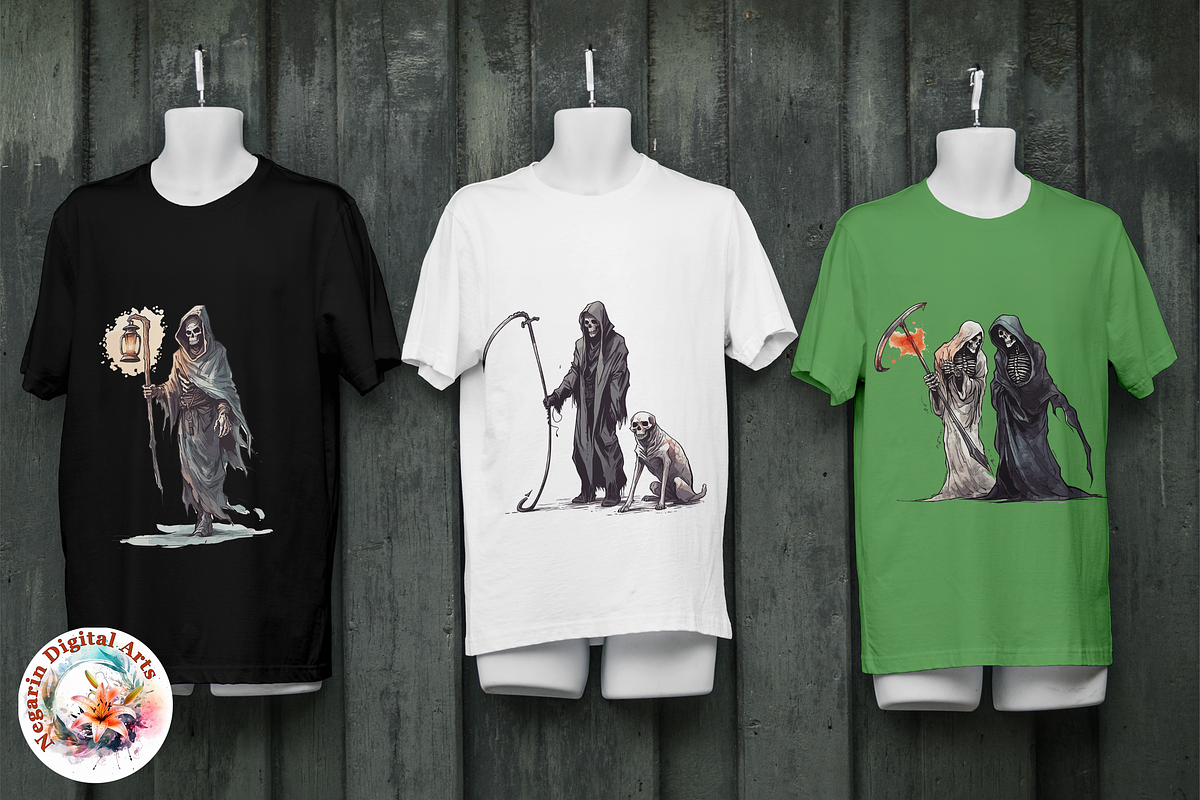Watercolor Grim Death Reaper, an Object Graphic by Negarin Digital Art (Photo 6 of 11)