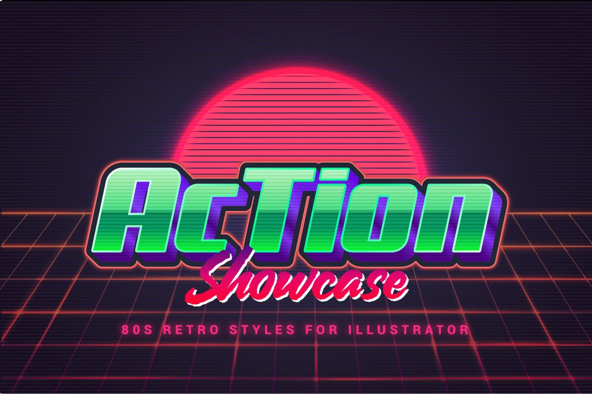 80s Retro Illustrator Styles, a Layer Style Add-On by Vector Galore (Photo 3 of 12)