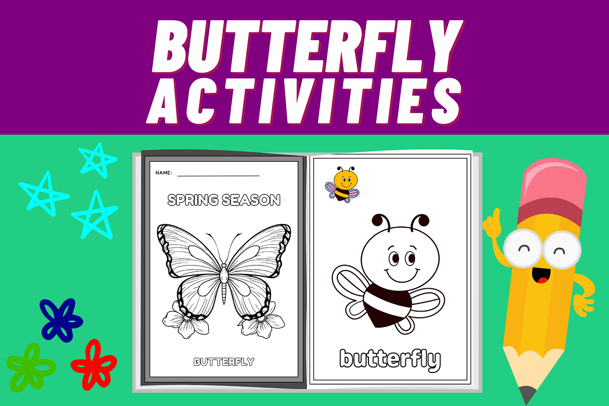 Butterfly Life Cycle Crafts Pages, a Templates & Theme by Premium Digital Templates (Photo 1 of 3)