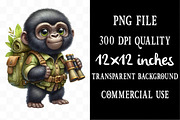 Baby Gorilla Clipart, an Illustration by Designking (Thumbnail 4 of 5)