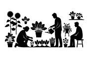 50 Botanical Garden Silhouette bundl, an Illustration by Designs_River (Thumbnail 11 of 51)