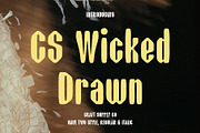 CS Wicked Drawn, a Sans Serif Font by Craft Supply Co. (Thumbnail 1 of 8)