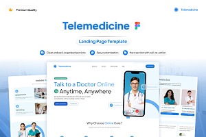 Telemedicine Landing Page, a Landing Page Template by Font Kingdom