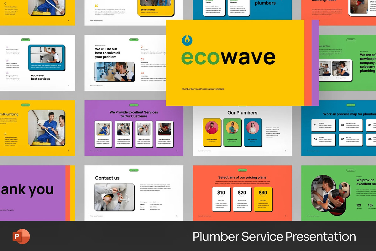 Plumber Service Deck Powerpoint, a Presentation Template by Fit-tee (Photo 1 of 2)