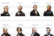 American Presidents Clipart, History, a Person Illustration by BrushstrokeArtGB (Thumbnail 3 of 9)