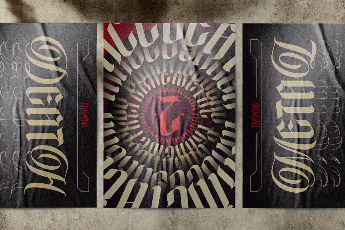 Thane - Gothic Hybrid Style, a Blackletter Font by Burntilldead (Photo 10 of 12)