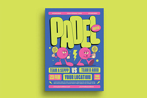 Padel Match Flyer Template, a Flyer Template by megarez
