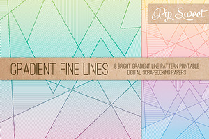 Gradient Fine Lines 8 Patterns