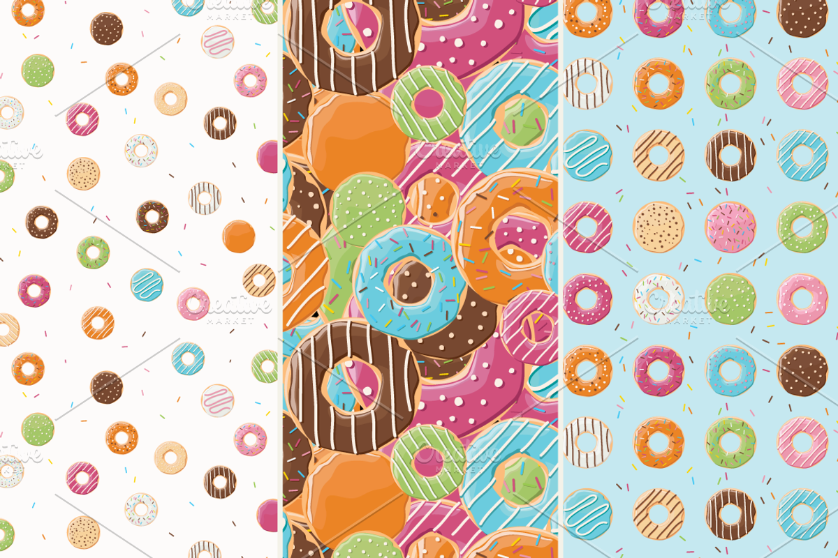 Donuts - patterns and illustrations, a Pattern Graphic by Blue Lela Design (Photo 2 of 4)