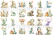35 Dinosaur Birthday Clipart PNG, an Animal Illustration by Pati Charm Studio (Thumbnail 2 of 8)