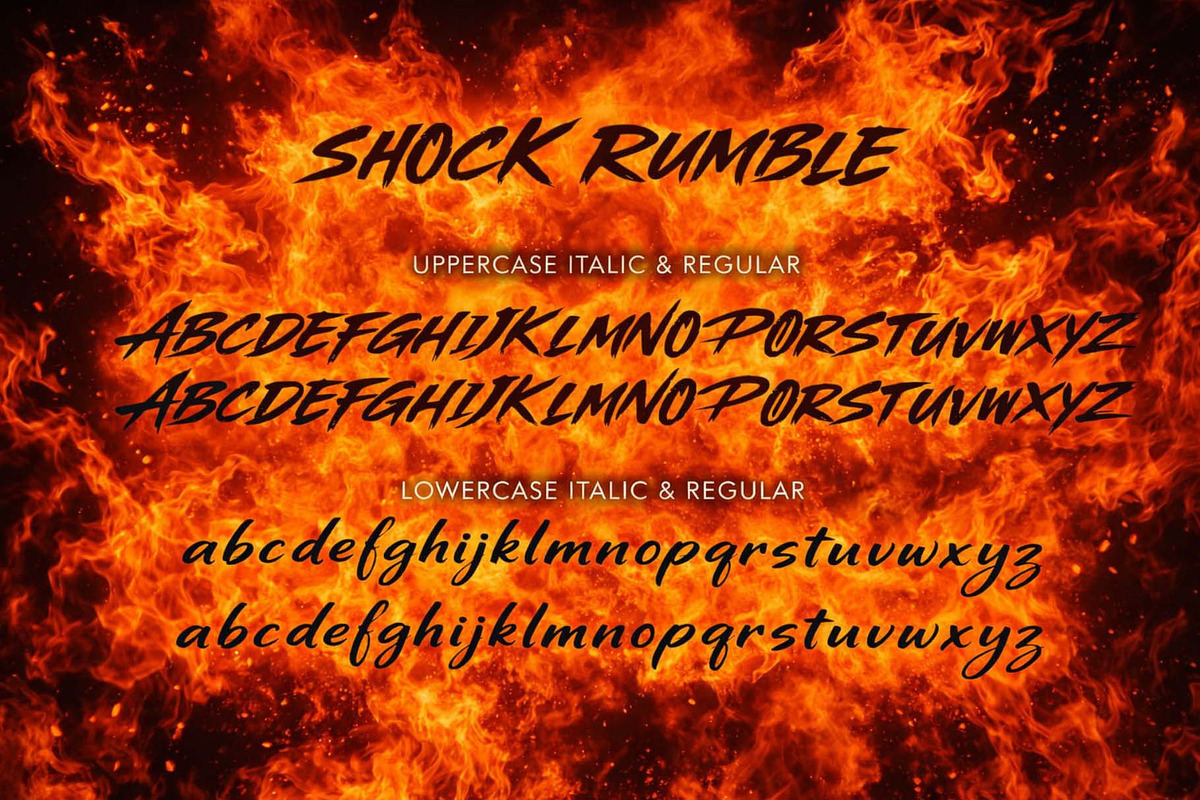 Shock Rumble, a Handwritten Font by Yoga Letter (Photo 6 of 8)