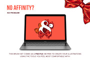 5 Ribbon Affinity Stamp Brushes, a Brush Add-On by Riveros Illustration (Thumbnail 9 of 9)