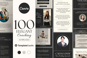 100 Elegant Coaching Templates Canva, a Templates & Theme by TemplateCastleStore