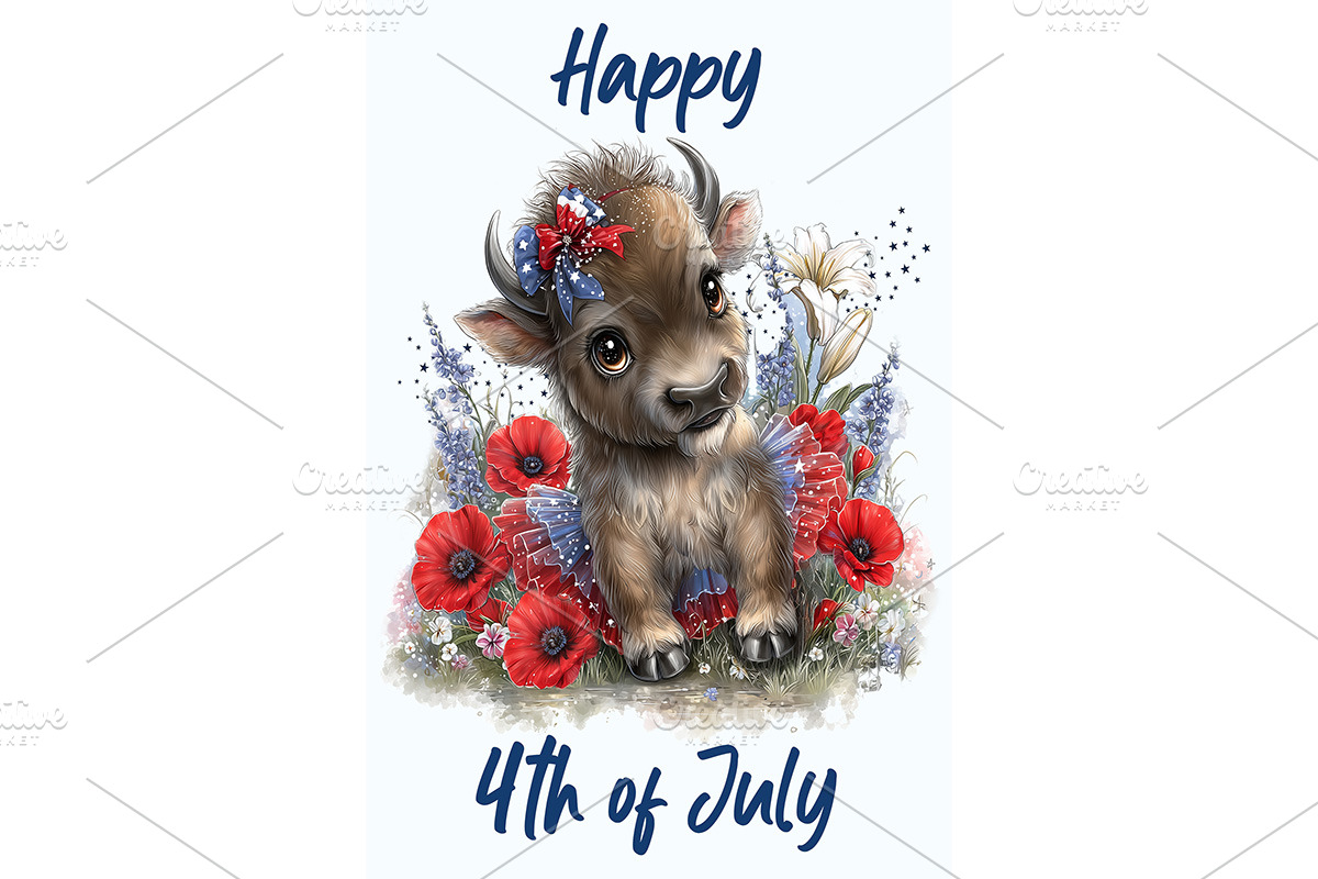 Baby Buffalo Art for Kids & Decor, an Animal Illustration by Art Paradise Studios
