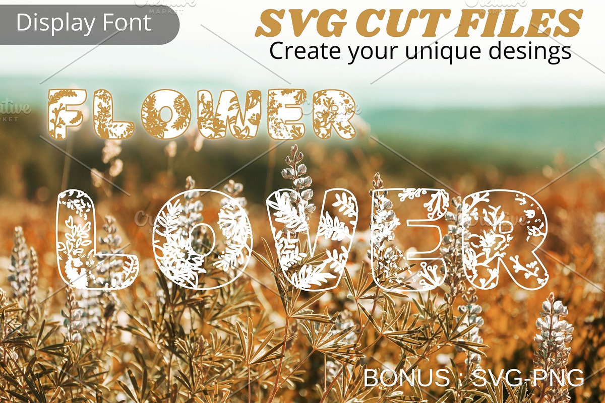 Flower Lover font, SVG font, a Font by Tattoo Worker Studio (Photo 1 of 4)