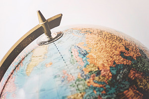 World Globe Styled Stock