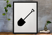 Shovel Silhouette SVG, a Work Illustration by newminddesign (Thumbnail 4 of 5)