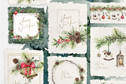 Christmas Mood. Watercolor clipart., a Seasonal Illustration by RushkinaAntonina (Thumbnail 3 of 11)