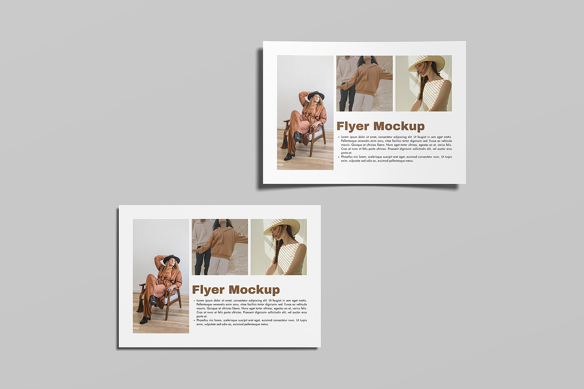 Landscape Flyer Mockup, a Books & Magazine Mockup by Graphiculon