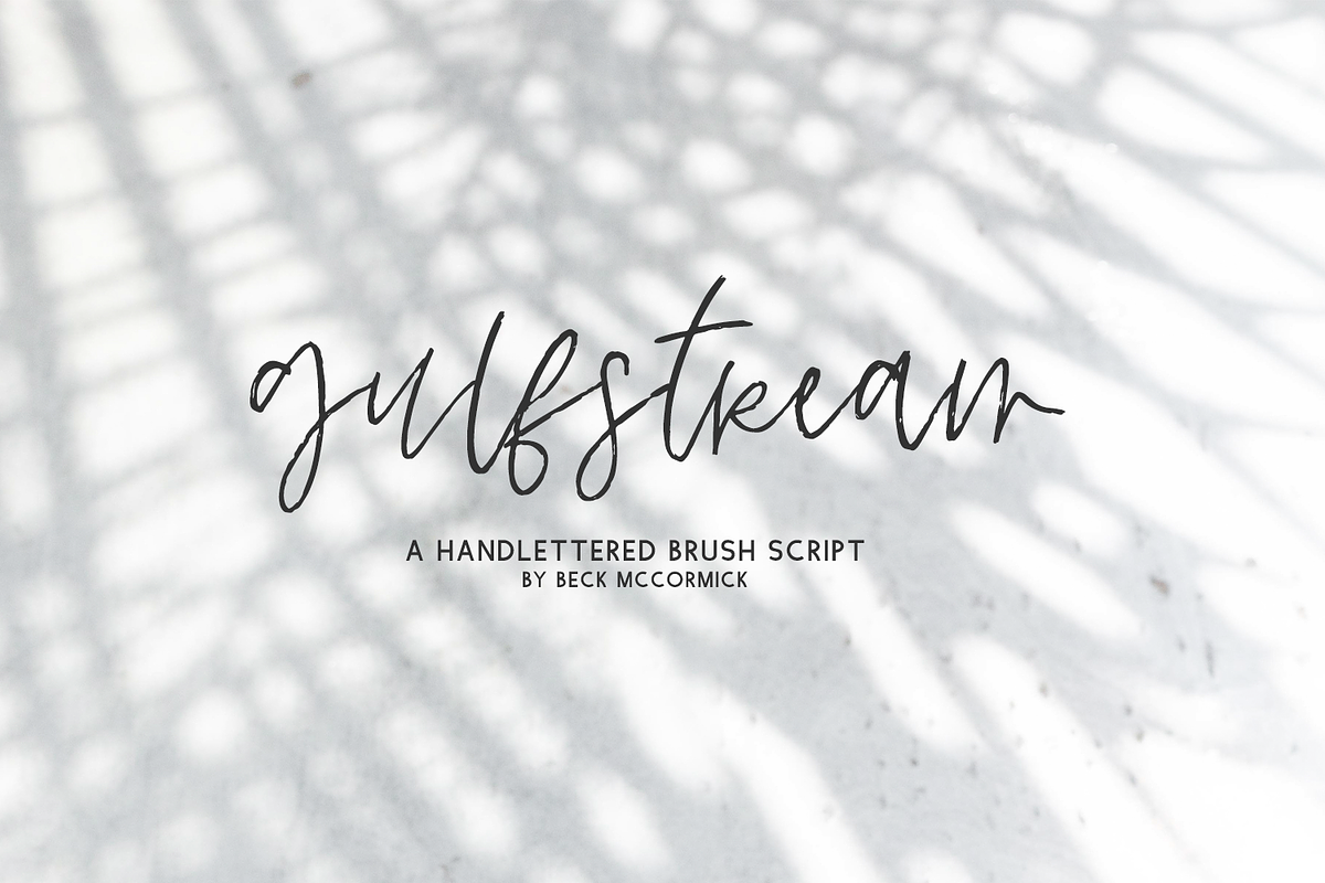 Gulfstream Brush Script, a Handwritten Font by Beck McCormick (Photo 1 of 9)