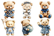 Cute Sailor Teddy Bear Clipart, an Illustration by Designworld (Thumbnail 3 of 6)