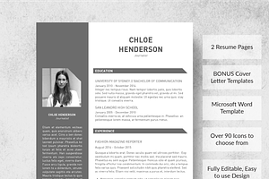 Tone Resume Template Cover Letter