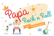 Papa Rock n Roll, a Handwritten Font by Lunabi (Thumbnail 1 of 5)