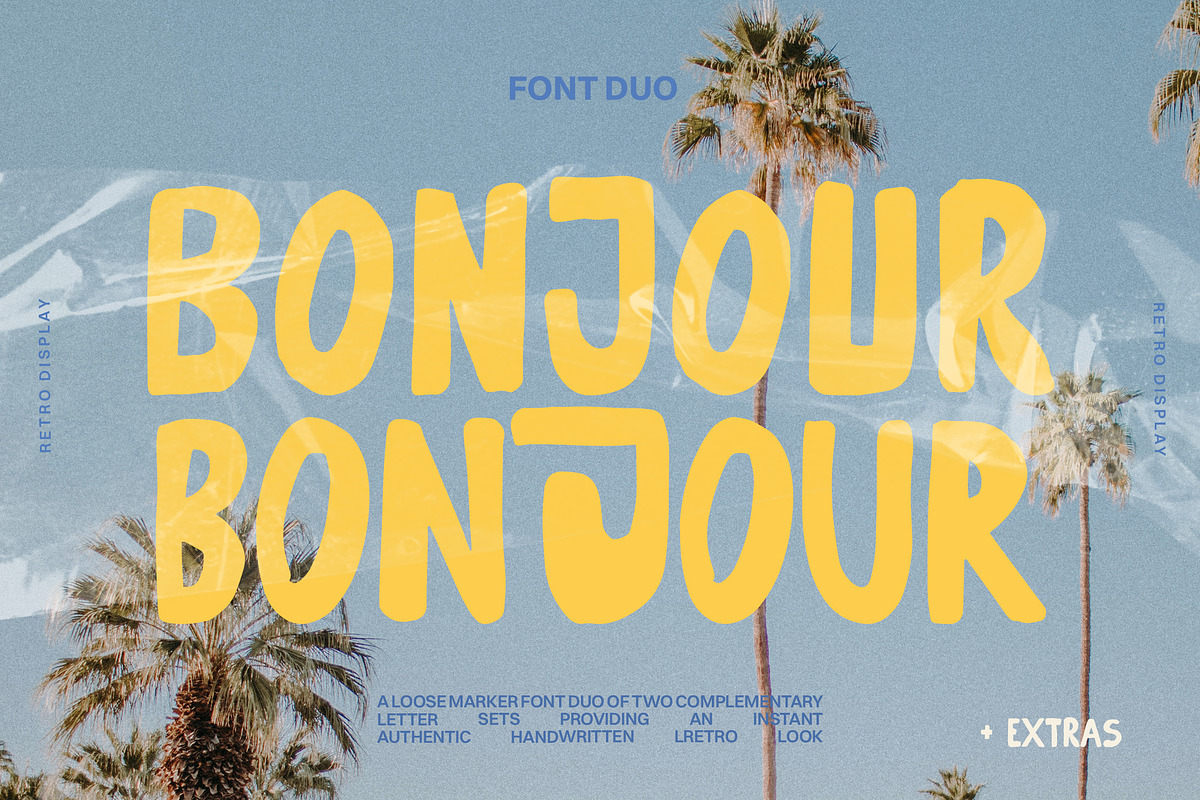 Handmade Retro Marker Font Duo, a Sans Serif Font by Laras Wonderland (Photo 1 of 14)