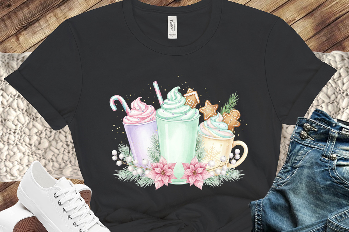 Pink Gingerbread Coffee Christmas, an Illustration by designcity5 (Photo 7 of 8)
