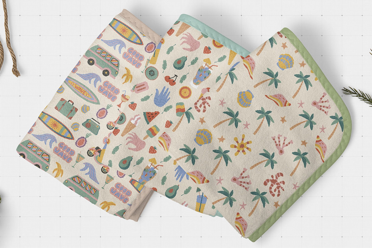 140 Retro Summer Seamless Patterns, a Pattern Graphic by IRSYART (Photo 5 of 15)