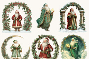 Celestial Santa Claus Clipart Bundle, a Seasonal Illustration by BusyDaydesign (Thumbnail 7 of 9)