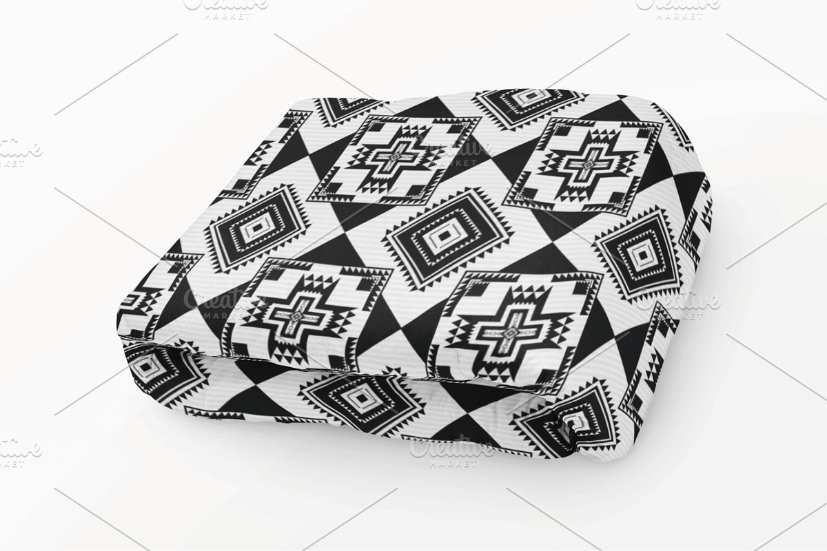 Black White Native American Pattern, a Pattern Graphic by PPEthnicDecorPattern (Photo 5 of 10)