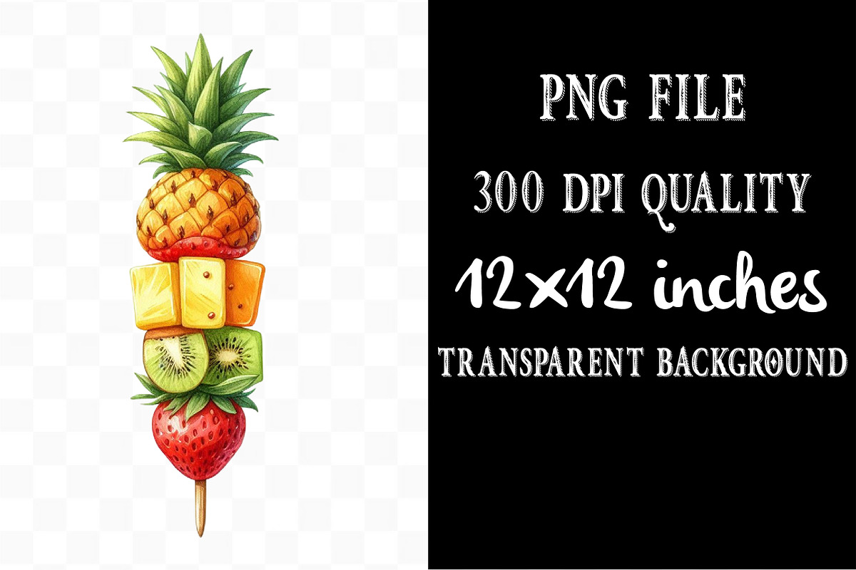 Watercolor Tropical Fruit Summer PNG, an Illustration by Designking (Photo 4 of 4)