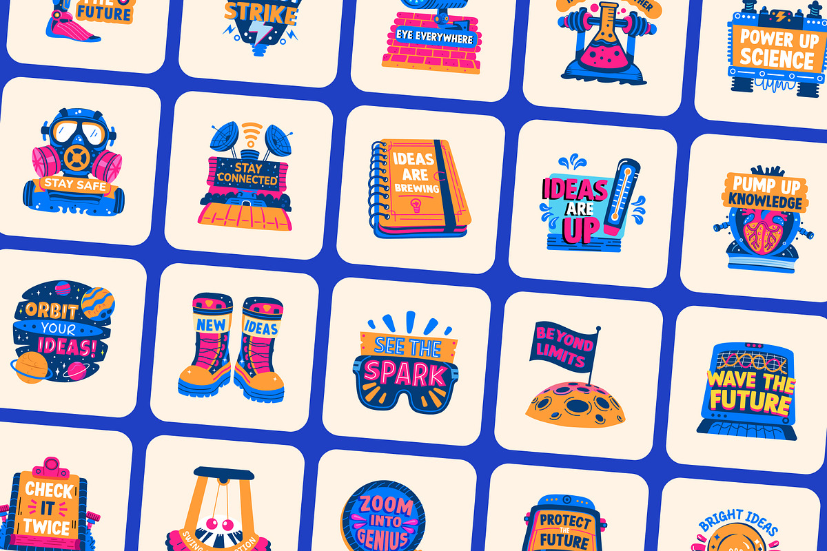 Animated Science Stickers Set, an Emoji Icon by Vectors Market (Photo 3 of 5)