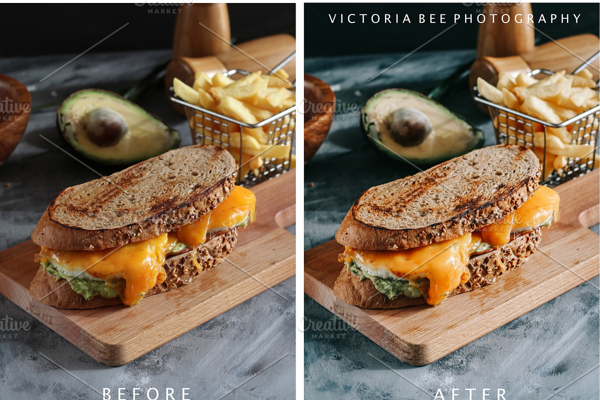 DARK FOOD LIGHTROOM PRESETS, a Preset Add-On by Victoria Bee Presets (Photo 7 of 17)