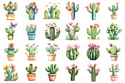 Whimsical Summer Cactus Clipart, an Illustration by designcity5 (Thumbnail 2 of 5)