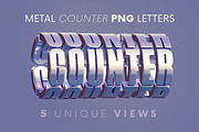 Metal Counter - 3D Lettering, a Graphic by MIIM (Thumbnail 1 of 8)