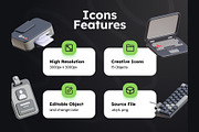 Office Stuff 3D Icons, an Object 3D Model by Rakata Studio (Thumbnail 2 of 7)