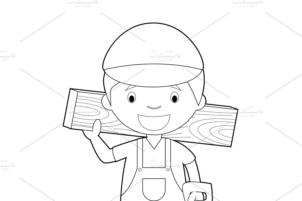 80x Professions for Coloring, an Education Illustration by asantosg (Photo 7 of 17)