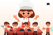 Kid Chef Illustration, an Object Graphic by Claymoon Lab (Thumbnail 3 of 3)