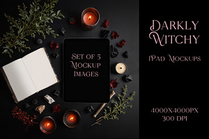 Darkly Witchy IPad Mockups