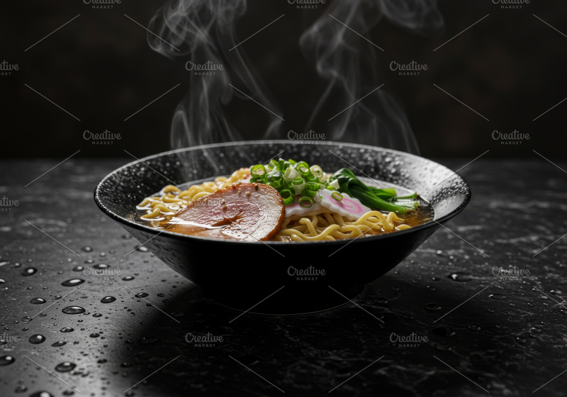 Traditional Japanese ramen with nood, a Food & Drink Photo by professorinc