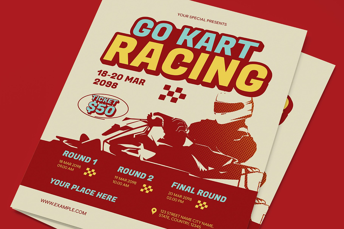 Go-Kart Racing Flyer, a Flyer Template by graphicook