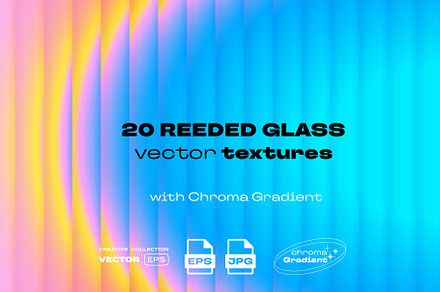 Reeded Glass With Chroma Gradient, a Texture Graphic by Ron Dale