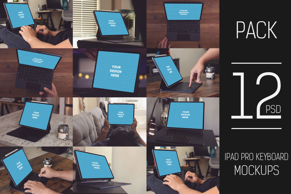 12 PSD Ipad Pro Keyboard Mockup #1, an iPad Mockup by Laura (Photo 1 of 13)